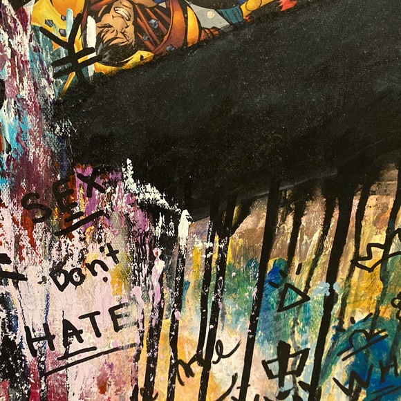 "Meet Mr Karl" 2018 - Mixed media original artwork by yours truly - 40x30 Canvas - Picture 12 of 13